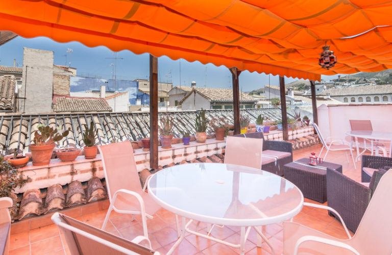 orange rooftop terrace