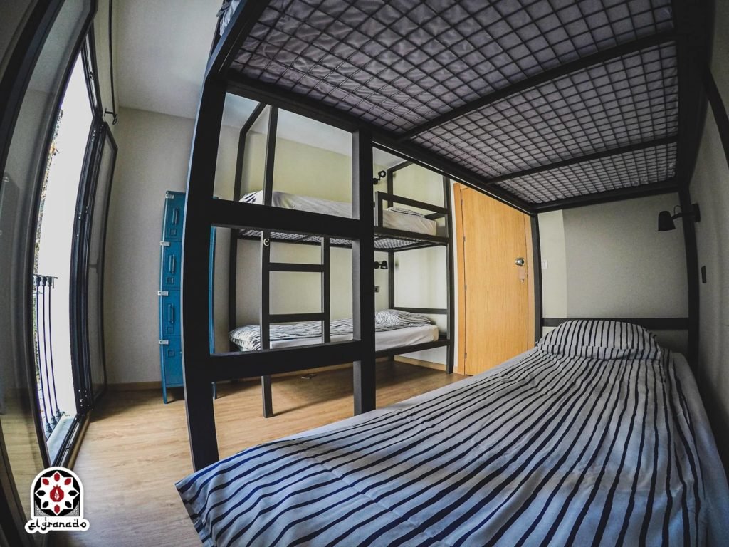 A 4 bed mixed dorm at el granado hostel